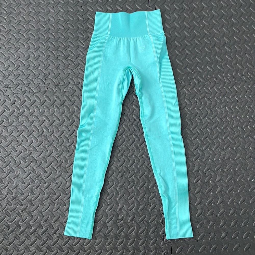 Teal gymshark leggings size XS.